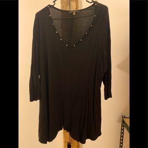 Rose and olive 3xl rhinestone blouse